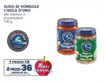 Esselunga Sugo di vongole L'ISOLA D'ORO offerta