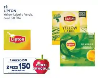 Esselunga TÈ LIPTON Yellow Label o Verde offerta