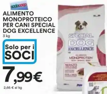 Ipercoop Alimento monoproteico per cani special dog excellence offerta