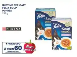 Esselunga Bustine per gatti felix soup PURINA offerta