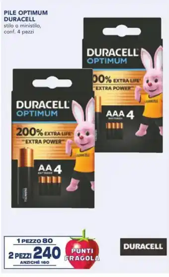 Esselunga Pile optimum DURACELL offerta