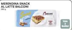 Ipercoop Merendina snack al latte balconi offerta