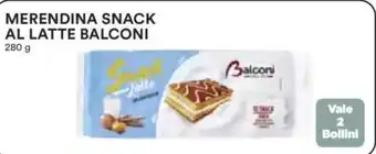 Ipercoop Merendina snack al latte balconi offerta