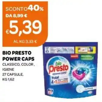 Ekom Bio presto power caps classico, color, igiene 27 capsule, offerta