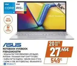 Expert ASUS NOTEBOOK VIVOBOOK F1504ZAN3457W offerta