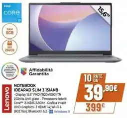 Expert NOTEBOOK IDEAPAD SLIM 3 151AN8 offerta