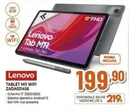 Expert Lenovo TABLET M11 WIFI ZADA0314SE offerta