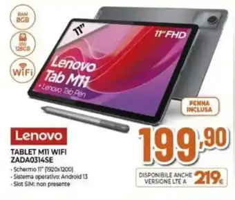 Expert Lenovo TABLET M11 WIFI ZADA0314SE offerta