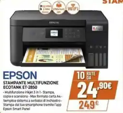 Expert EPSON STAMPANTE MULTIFUNZIONE ECOTANK ET-2850 offerta