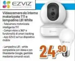 Expert EZVIZ Videocamera da interno motorizzata TT1 e lampadina LB1 White offerta