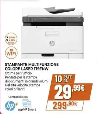 Expert HP STAMPANTE MULTIFUNZIONE COLORE LASER 179FNW offerta