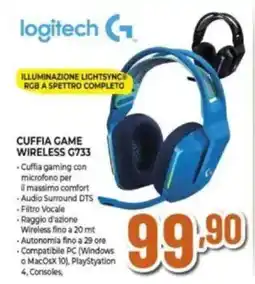 Expert Logitech CUFFIA GAME WIRELESS G733 offerta