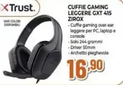 Expert CUFFIE GAMING LEGGERE GXT 415 ZIROX offerta