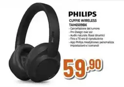 Expert PHILIPS CUFFIE WIRELESS TAH6509BK offerta