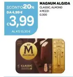 Ekom Magnum algida classic, almond 4 pezzi offerta