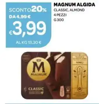 Ekom Magnum algida classic, almond 4 pezzi offerta