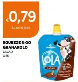 Ekom Squeeze & go granarolo cacao offerta