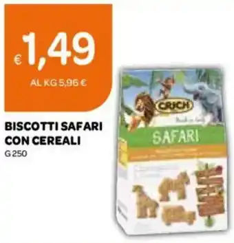 Ekom Biscotti safari con cereali offerta