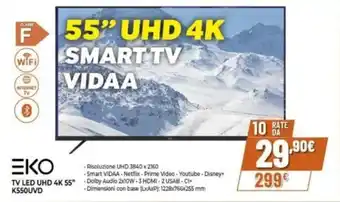 Expert EKO TV LED UHD 4K 55" K550UVD offerta