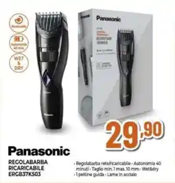 Expert Panasonic REGOLABARBA RICARICABILE ERGB37K503 offerta