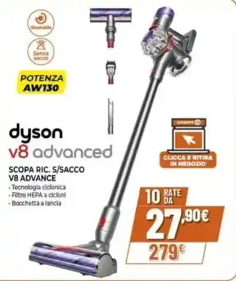 Expert Dyson scopa ric. s/sacco v8 advance offerta