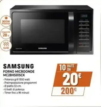 Expert SAMSUNG FORNO MICROONDE MC28H5015CK offerta