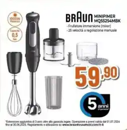 Expert BRAUN MINIPIMER MQ55254MBK offerta