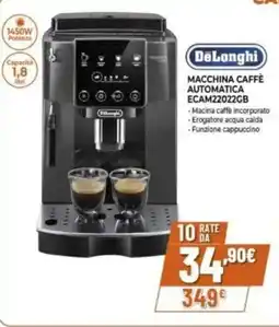 Expert DeLonghi MACCHINA CAFFÈ AUTOMATICA ECAM22022GB offerta