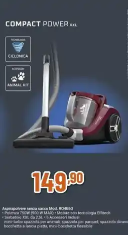 Expert Rowenta COMPACT POWER XXL Aspirapolvere senza sacco Mod. RO4863 offerta