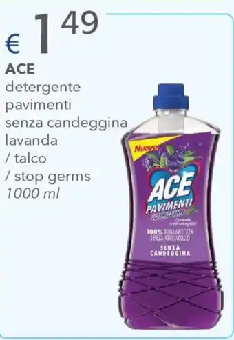 Acqua & Sapone Ace detergente pavimenti senza candeggina lavanda / talco / stop germs offerta