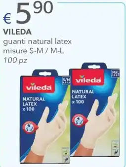 Acqua & Sapone Vileda guanti natural latex misure S-M/M-L offerta