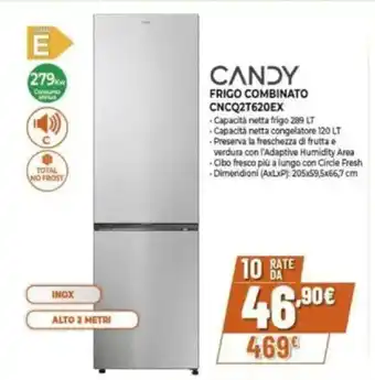 Expert CANDY FRIGO COMBINATO CNCQ2T620EX offerta