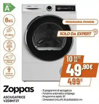 Expert Zoppas ASCIUGATRICE VZD8HT2T offerta