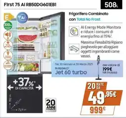 Expert SAMSUNG First 75 AI RB50DG601EB1 offerta