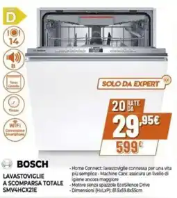 Expert BOSCH LAVASTOVIGLIE A SCOMPARSA TOTALE SMV4HCX21E offerta