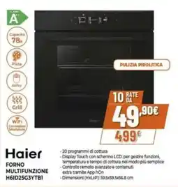 Expert Haier FORNO MULTIFUNZIONE H6ID25G3YTB1 offerta