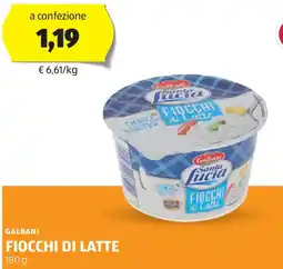 ALDI Galbani fiocchi di latte offerta