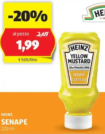 ALDI Heinz senape offerta