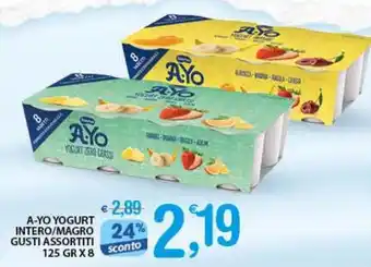 Qui Discount A-yo yogurt intero/magro gusti assortiti offerta