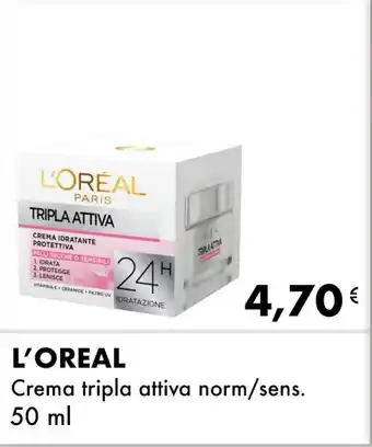 Iper Tosano L'ORÉAL Crema tripla attiva norm/sens. offerta