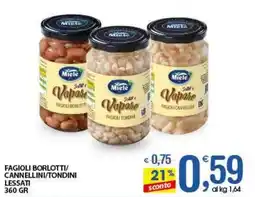 Qui Discount Fagioli borlotti/ cannellini/tondini lessati offerta