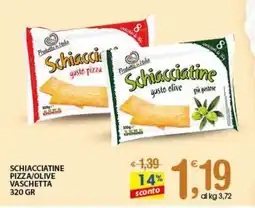 Qui Discount Schiacciatine pizza/olive vaschetta offerta