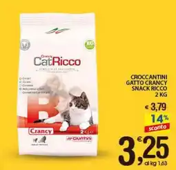 Qui Discount Croccantini gatto crancy snack ricco offerta