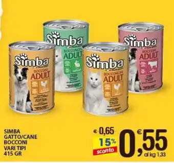 Qui Discount Simba gatto/cane bocconi vari tipi offerta