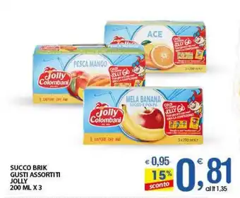 Qui Discount Succo brik gusti assortiti JOLLY offerta