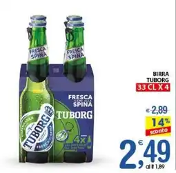 Qui Discount Birra TUBORG offerta