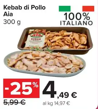 Carrefour Market Kebab di Pollo Aia offerta