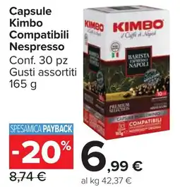 Carrefour Market Capsule Kimbo Compatibili Nespresso offerta