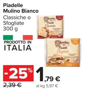 Carrefour Market Piadelle Mulino Bianco offerta