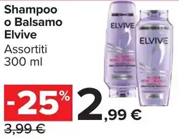 Carrefour Market Shampoo o Balsamo Elvive offerta